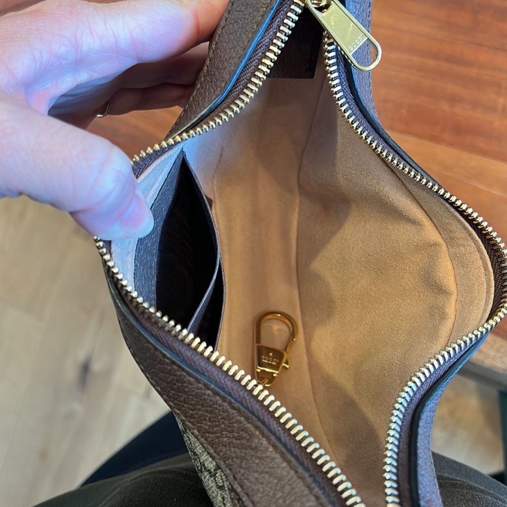 Gucci Beige & Brown GG Mini Crescent Shoulder Bag - Picture 10 of 15